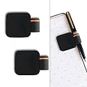 NEORAH — Pen Loop for Diaries, Planners, journals, notebooks, Sketchbook | Pack of 2 | Self Adhesive Pen Loop Holder | Elastic Loop for Pen Even for Big Barrels | Durable Vegan Leatherette – Black