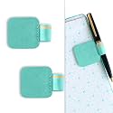 NEORAH — Pen Loop for Diaries, Planners, journals, notebooks, Sketchbook | Pack of 2 | Self Adhesive Pen Loop Holder | Elastic Loop for Pen Even for Big Barrels | Durable Vegan Leatherette – Teal