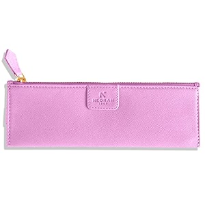 neorah -faux leather handcrafted double pen pouch with loop portable pen case for 2 fountain penroller ballballpoint pen pen holderpen case ideal gifts for menbossdad 145 x 45 cm afterglow
