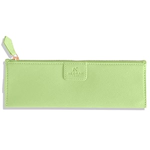 neorah -faux leather handcrafted double pen pouch with loop portable pen case for 2 fountain penroller ballballpoint pen pen holderpen case ideal gifts for menbossdad 145 x 45 cm afterglow