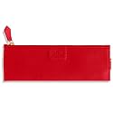 NEORAH -Faux Leather Handcrafted Double Pen Pouch with Loop |Portable Pen Case for 2 Fountain Pen, Roller Ball,Ballpoint Pen |Pen Holder,Pen case |Ideal Gifts for Men,boss,dad |14.5 x 4.5 cm| RED