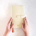 NEORAH – PETITE Cover [SLEEVE ONLY] with Loop Closure | Handcrafted FAUX LEATHER Sleeve |Travel Journal Planner Diary Holder with Pen Loop |2 Bookmarks | 2Front &amp;1Back pocket |4Card Slots - AFTERGLOW