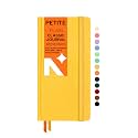 NEORAH - Petite - Plain Notebook - 110 GSM - 160 Pages | Size (21.0 cm x 10.5 cm) - Elastic Band Enclosure Completely Handmade (Yellow)
