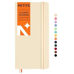 neorah  a5 squared classic notebook -110 gsm210x148mm -hardcover checked journal includes book marks backpocket sticker label - office notebook journal 160pagescompletely handmade after glow