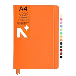 neorah  a5 squared classic notebook -110 gsm210x148mm -hardcover checked journal includes book marks backpocket sticker label - office notebook journal 160pagescompletely handmade after glow