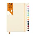 NEORAH - Squared, A4 Notebook - Checked Journal - 160 Pages- 110 GSM- (29.7 cm x 21.0 cm) - 2025 Office Notebook, Hardcover - Planner - Completely Handmade, BUJO, Diary for Women and Men- Afterglow