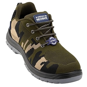 neosafe falcore a2016 sports line safety shoes lightweight with steel toe black isi marked