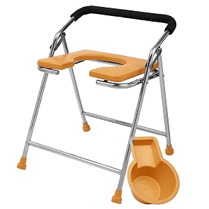 neosafe heavy duty folding stainless steel shower bathing room mobile commode mini chair indian toilet seat for elderly disabled men and pregant women support orange