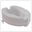 NEOSAFE High Elevated 4 Inch Toilet Seat Raiser Portable Assistance Lock Stand Commode Seat with Sturdy Brackets Medical Aid for Elderly, Disabled, and Limited Mobility (White)