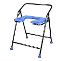 NEOSAFE Mild Steel Commode stool (Blue)