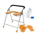 NEOSAFE Stainless Steel Heavy Duty Commode chair And Shower Chair For Toilet Use Commode Chair