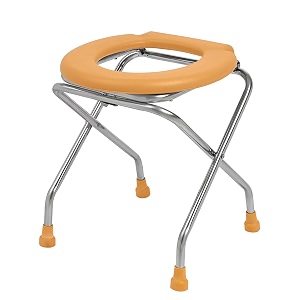 neosafe stainless steel round commode chair shower chair commode chair for bathroom orange