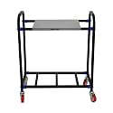 NEOSTAR Super Single Battery Metal Inverter Trolley/Stand with 2.5 Inch Red Metal Wheels.