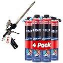Neox Closed Cell Spray Foam Insulation, 4 x 29.6 Oz High Density Foam
