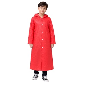 Nephar Boys Girls Waterproof Hooded Raincoat