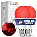 Neporal 625nm Red Light Bulbs for Sleep, 100% Blue Light Blocking Bulb for Melatonin Promote, A19 LED 9W 60W Red Night Bulb for Baby Nursery, Sleep, Read, Bedroom 2PK (White When Off, Red When on)