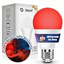 Neporal Red Light Bulb for Sleep, Ture Blue Light Blocking for Melatonin Promote, 625nm A19 Flicker-free 9W 60W Red LED Bulb for Sleep Aid, Read, Baby Nursery, Bedroom 1PK (White When Off,Red When on)