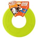 Nerf Dog Atomic Flyer Outdoor Dog Toy, 10 Inch Flying Disc Dog Fetch Toy, Rubber Dog Toy for Medium Dogs and Large Dogs, Green