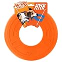 Nerf Dog Atomic Flyer Outdoor Dog_Toy, Flying Disc_Dog Fetch Toy, Rubber Dog_Toy for Medium Dogs and Large Dogs, Orange, 10 Inch (Pack of 12)