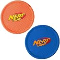 Nerf Dog Nylon Flyer Dog Toy, Frisbee, Lightweight, Durable and Water Resistant, Great for Beach and Pool, 9 inch diameter, for Medium/Large Breeds, 2 pack assorted