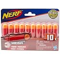 Nerf FOAM Refill For Mega Blasters Official Mega Darts , Multicolour, 10-Pack