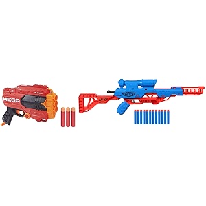 nerf mega tri-break blaster alpha strike wolf lr-1 blaster with targeting scopemulti