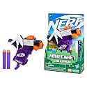 Nerf MicroShots Minecraft Ender Dragon Mini Blaster, Minecraft Dragon Mob Design, Includes 2 Official Elite Darts, Priming Handle
