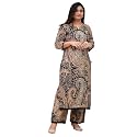 Nermosa Kalamkari Printed Straight Kurta Set for
