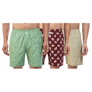 Nermosa Mens 100 Cotton Boxer Shorts -
