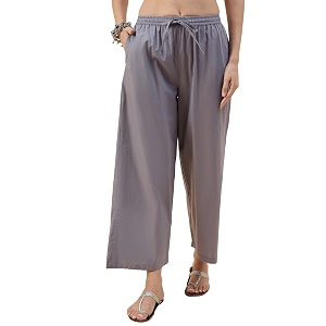 Nermosa Womens Loose Cotton Relaxed Fit Palazzo