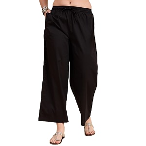 Nermosa Womens Loose Cotton Relaxed Fit Palazzo