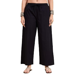Nermosa Womens Loose Cotton Relaxed Fit Palazzo