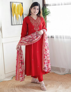 Nermosa Women Kurta Pant Dupatta Set