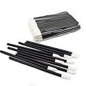 NESA Disposable Lip Brushes Make Up Brush Lipstick Lip Gloss Wands Applicator Tool Makeup Beauty Tool Kits (Pack of 50) - Black