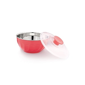 nescro mixing amp serving microwave safe stainless steel bowl 1800 ml pastel red