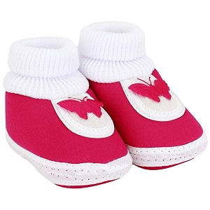 neska moda 0 to 6 months baby boys amp girls cotton butterfly slip on baby booties-bt375