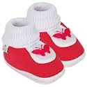 Neska Moda 0 To 6 Months Baby Boys &amp; Girls Cotton Butterfly Slip On Baby Booties-BT375