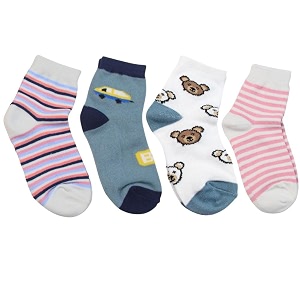neska moda 6 to 24 months amp 2 to 5 years kids unisex multicolor cotton 4 pair ankle length socks