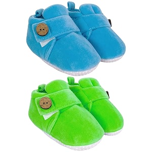 neska moda baby boys amp baby girls pack of 2 pair 6 to 12 months velvet booties