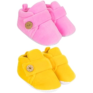 neska moda baby boys amp baby girls pack of 2 pair 6 to 12 months velvet booties