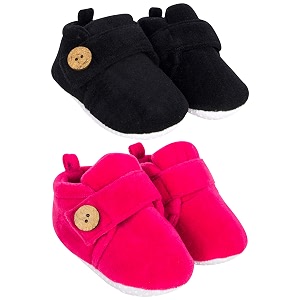 neska moda baby boys amp baby girls pack of 2 pair 6 to 12 months velvet booties