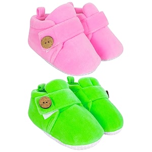 neska moda baby boys amp baby girls pack of 2 pair 6 to 12 months velvet booties