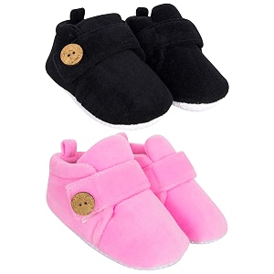 neska moda baby boys amp baby girls pack of 2 pair 6 to 12 months velvet booties