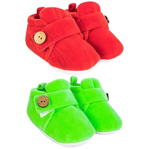 neska moda baby boys amp baby girls pack of 2 pair 6 to 12 months velvet booties