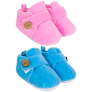 neska moda baby boys amp baby girls pack of 2 pair 6 to 12 months velvet booties