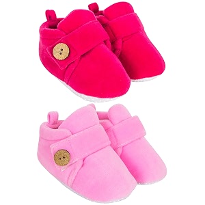 neska moda baby boys amp baby girls pack of 2 pair 6 to 12 months velvet booties