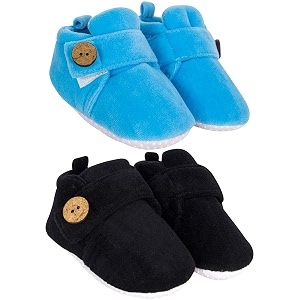 neska moda baby boys amp baby girls pack of 2 pair 6 to 12 months velvet booties