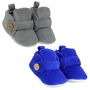 neska moda baby boys amp baby girls pack of 2 pair 6 to 12 months velvet booties