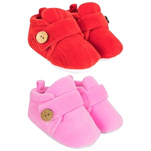 neska moda baby boys amp baby girls pack of 2 pair 6 to 12 months velvet booties