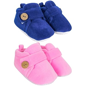 neska moda baby boys amp baby girls pack of 2 pair 6 to 12 months velvet booties